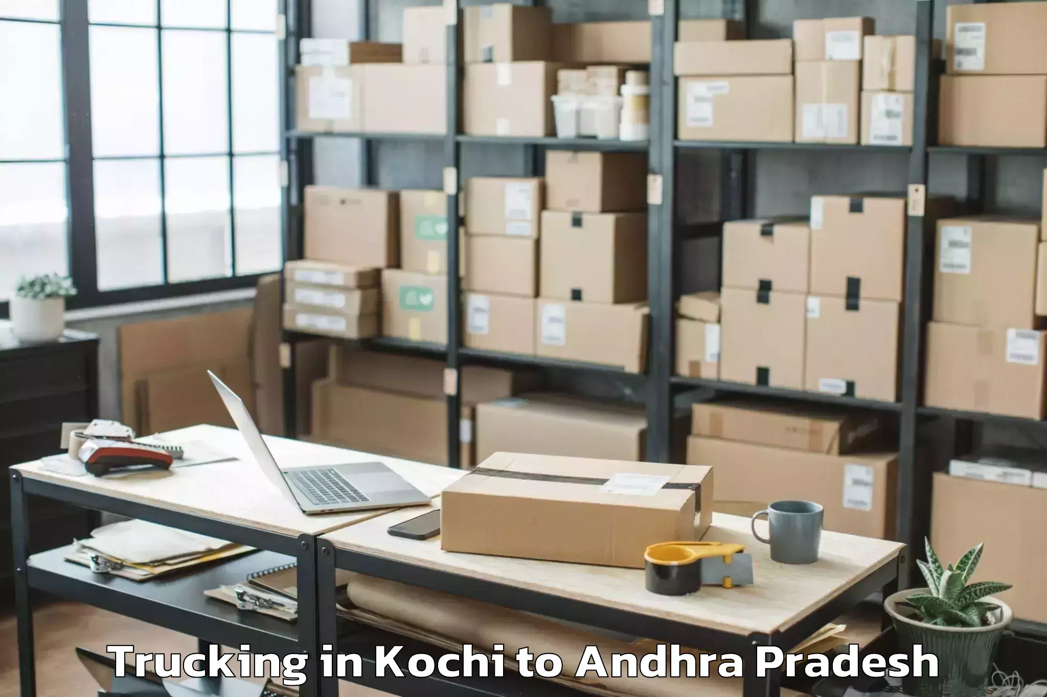 Top Kochi to Vaddeswaram Trucking Available